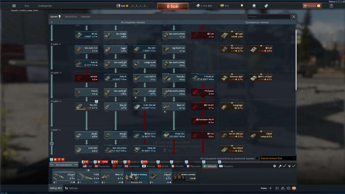 продажа аккаунта к игре War Thunder